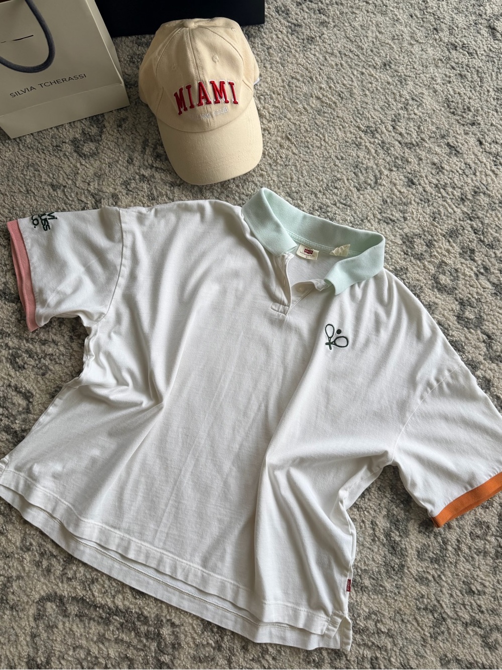 Levi's women Color Trim Polo in White